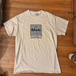 White Meh Graphic T-Shirt